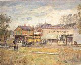 End of the Trolley Line by childe hassam